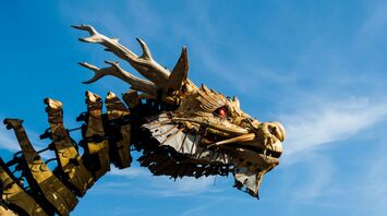 Brown dragon decor