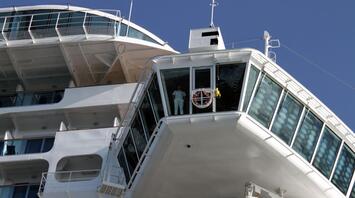 Part of the deck of a Princess Cruises ship