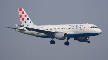 Croatia Airlines plane flying in the sky