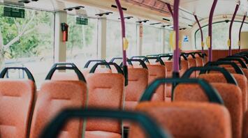 Empty seats in a bus