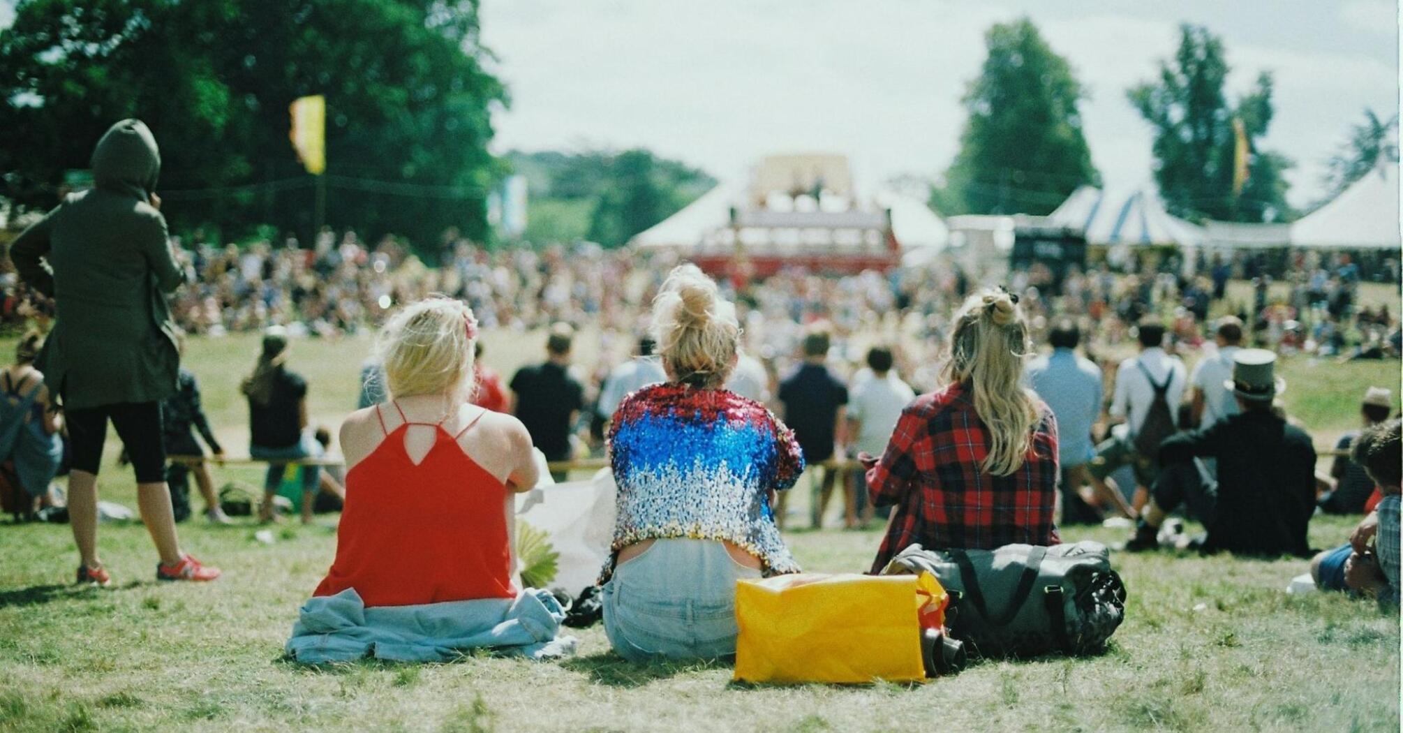 A group of people at the festival