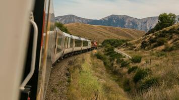 A tran in the mountains