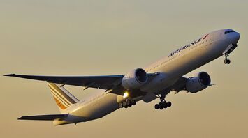 White Airfrance airliner