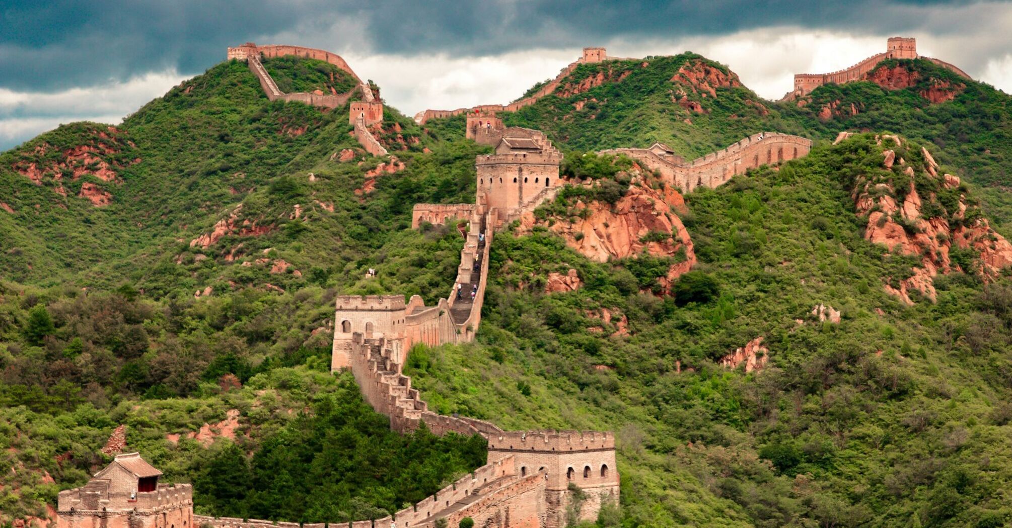 The Great Wall of China in spring
