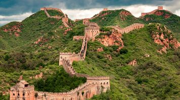 The Great Wall of China in spring