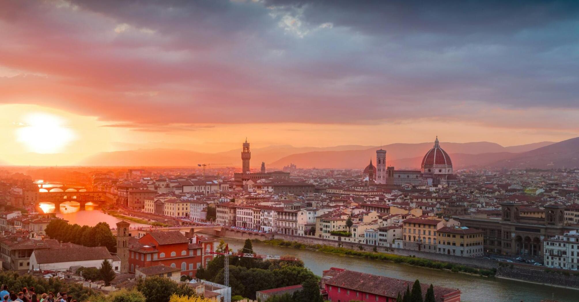 Dusk in Florence, Italy