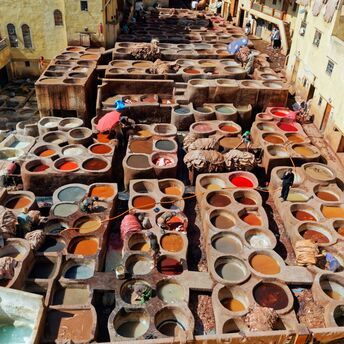 Aerial view of washing area
