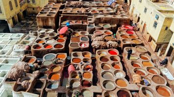 Aerial view of washing area