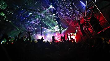 Concert with light and music
