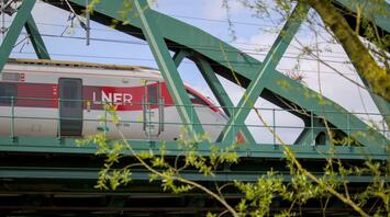 LNER train on the bridge