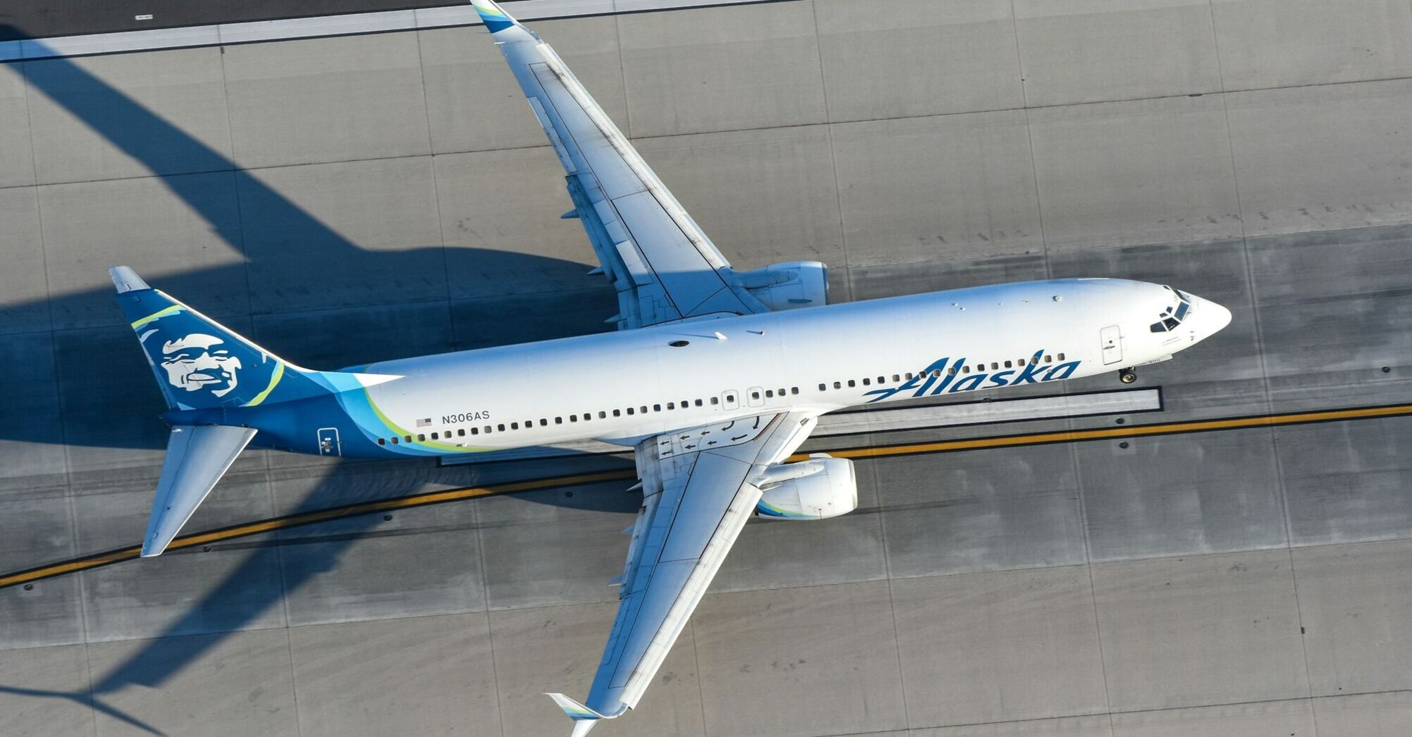 Alaska Airlines plane on the runway