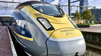 Eurostar train on the railway station