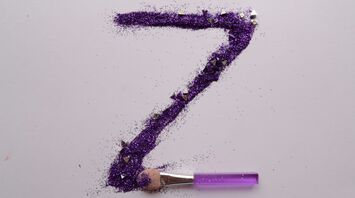 purple and white stick with white background
