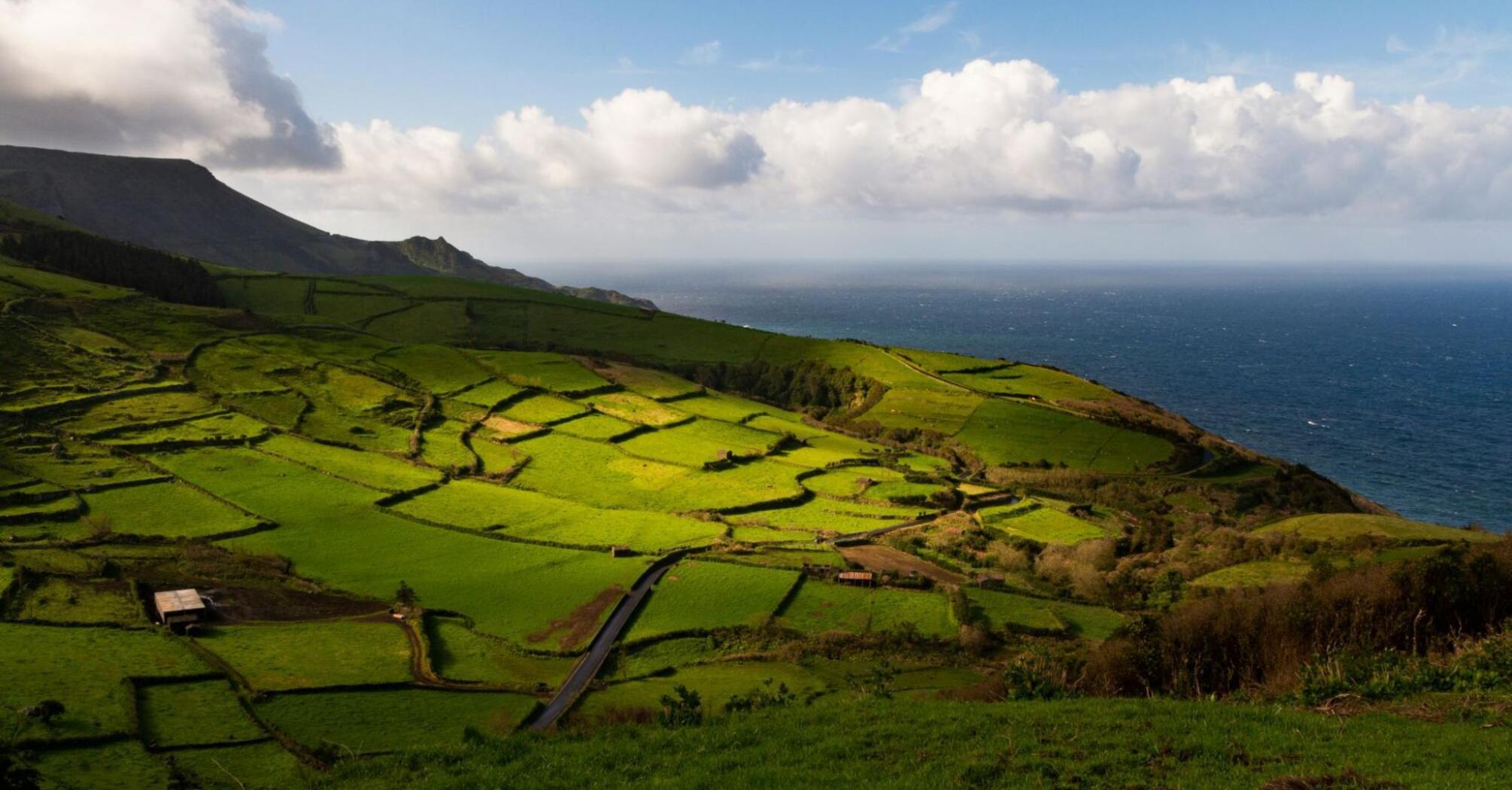 Aerial view of Pico Island, Azores