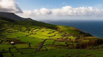 Aerial view of Pico Island, Azores