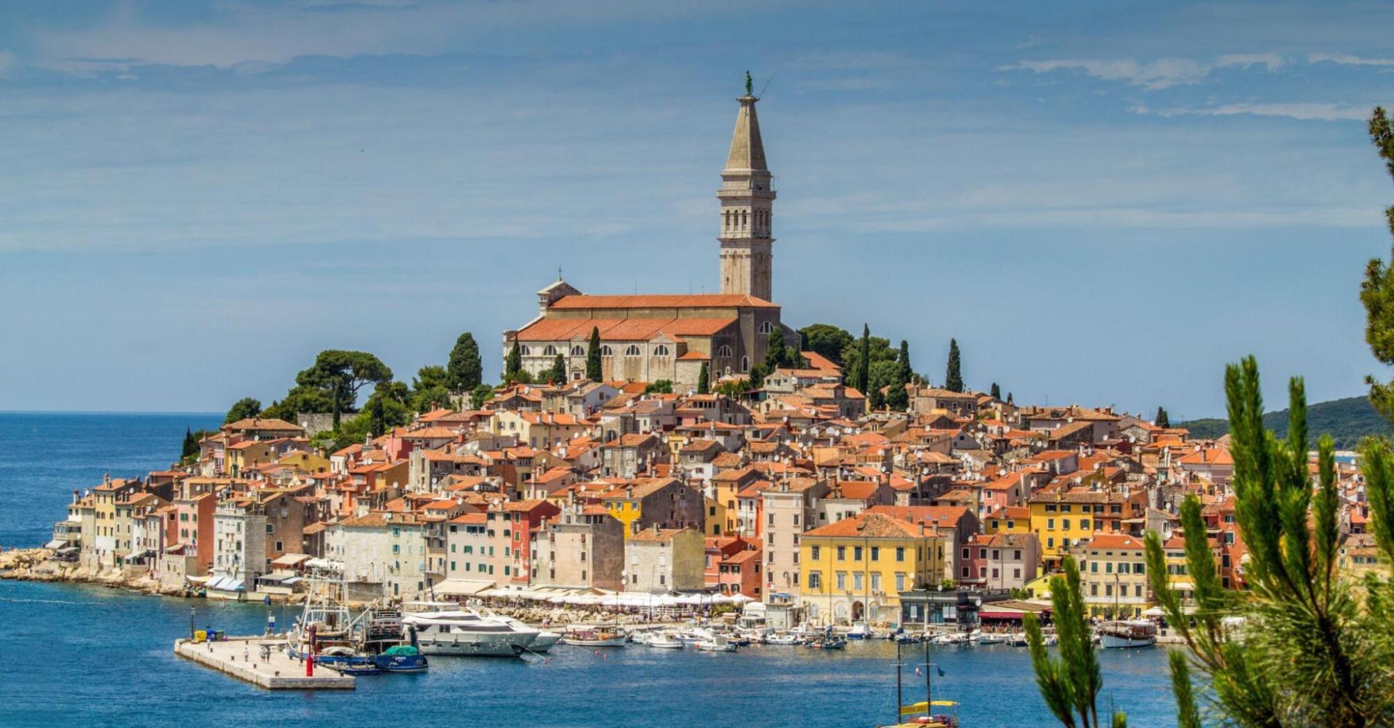 Istrian Peninsula surrounded by the sea