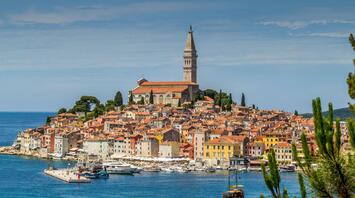 Istrian Peninsula surrounded by the sea