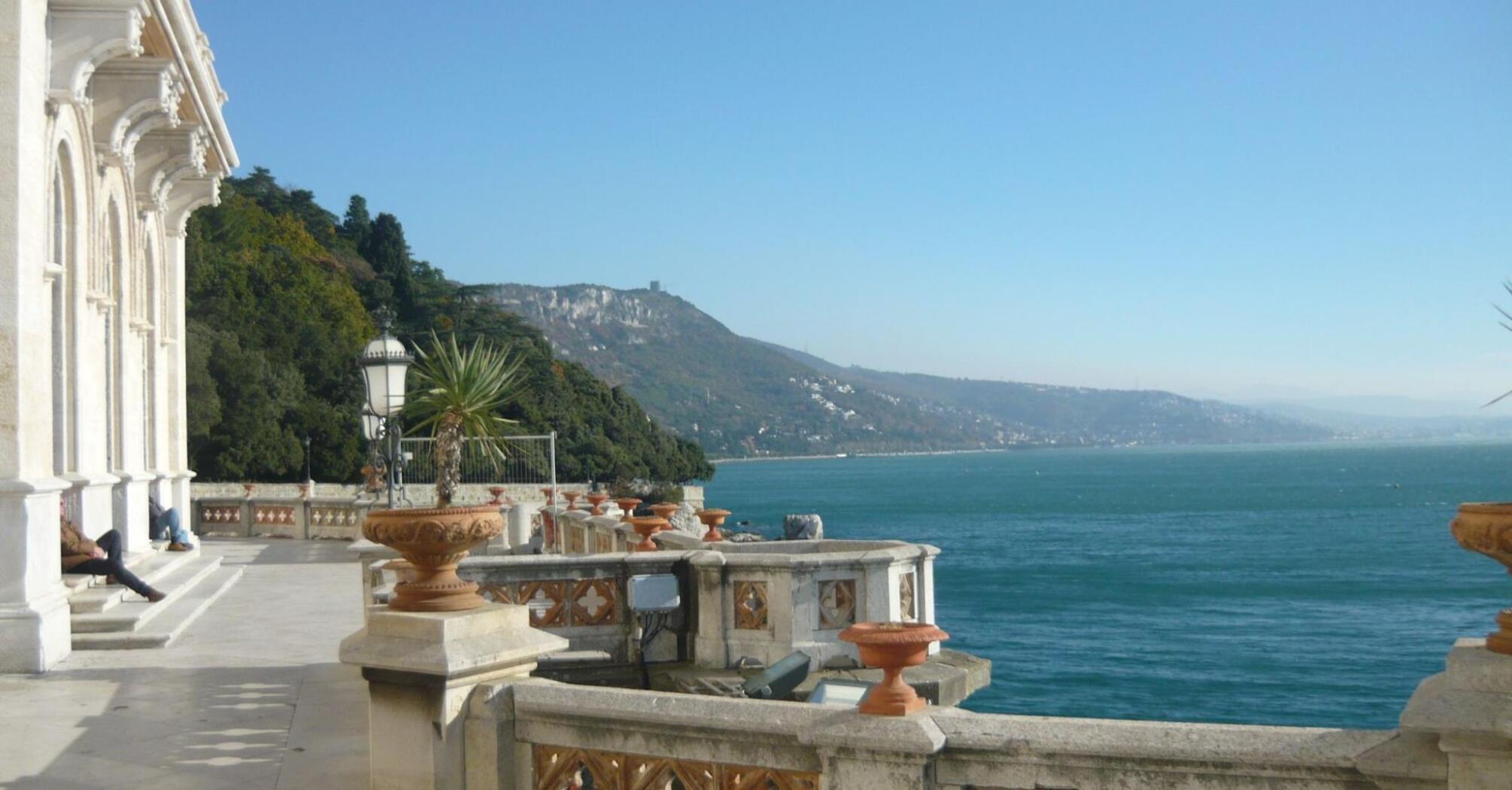 Seaview from the castle in Trieste, Italy