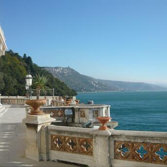 Seaview from the castle in Trieste, Italy