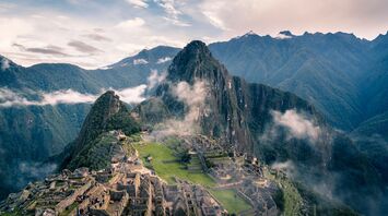 Aerial view of Machu Picchu, Peru