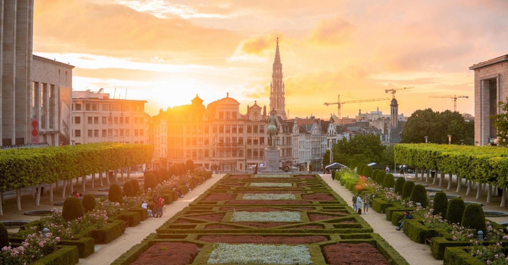 Sunset at Mont des Arts - Brussels, Belgium