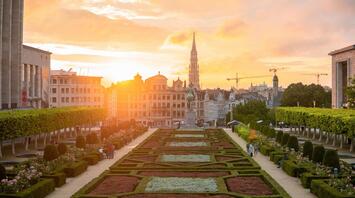 Sunset at Mont des Arts - Brussels, Belgium