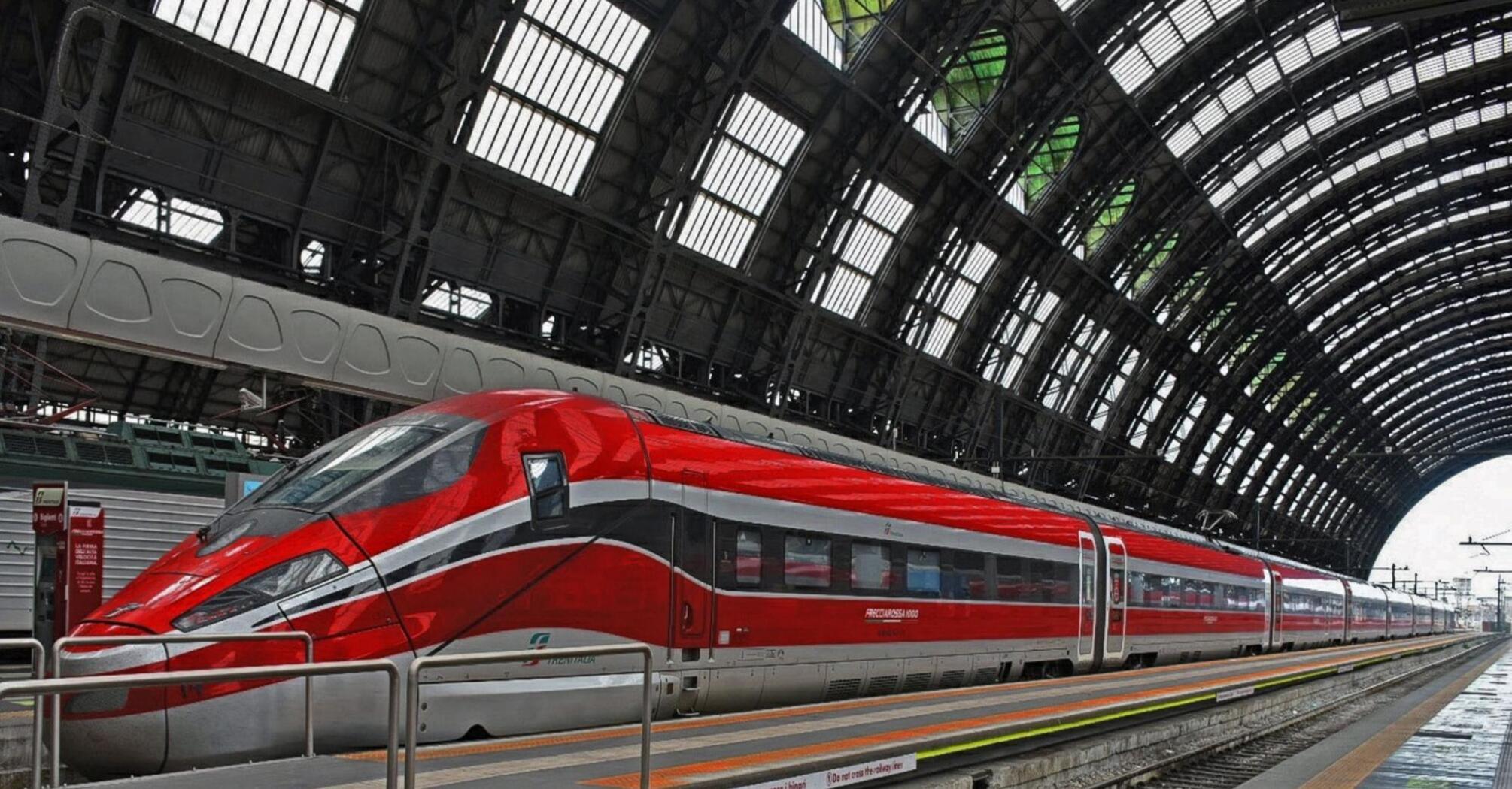 New red high-speed train in all its glory