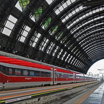 New red high-speed train in all its glory