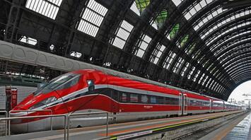New red high-speed train in all its glory