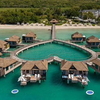 Overwater bungalows at Jamaica's Sandals South Coast: a dream resort for romantic getaways and special moments