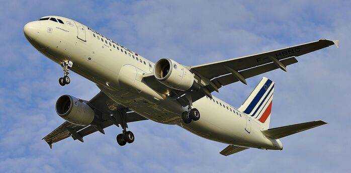 White Air France airliner