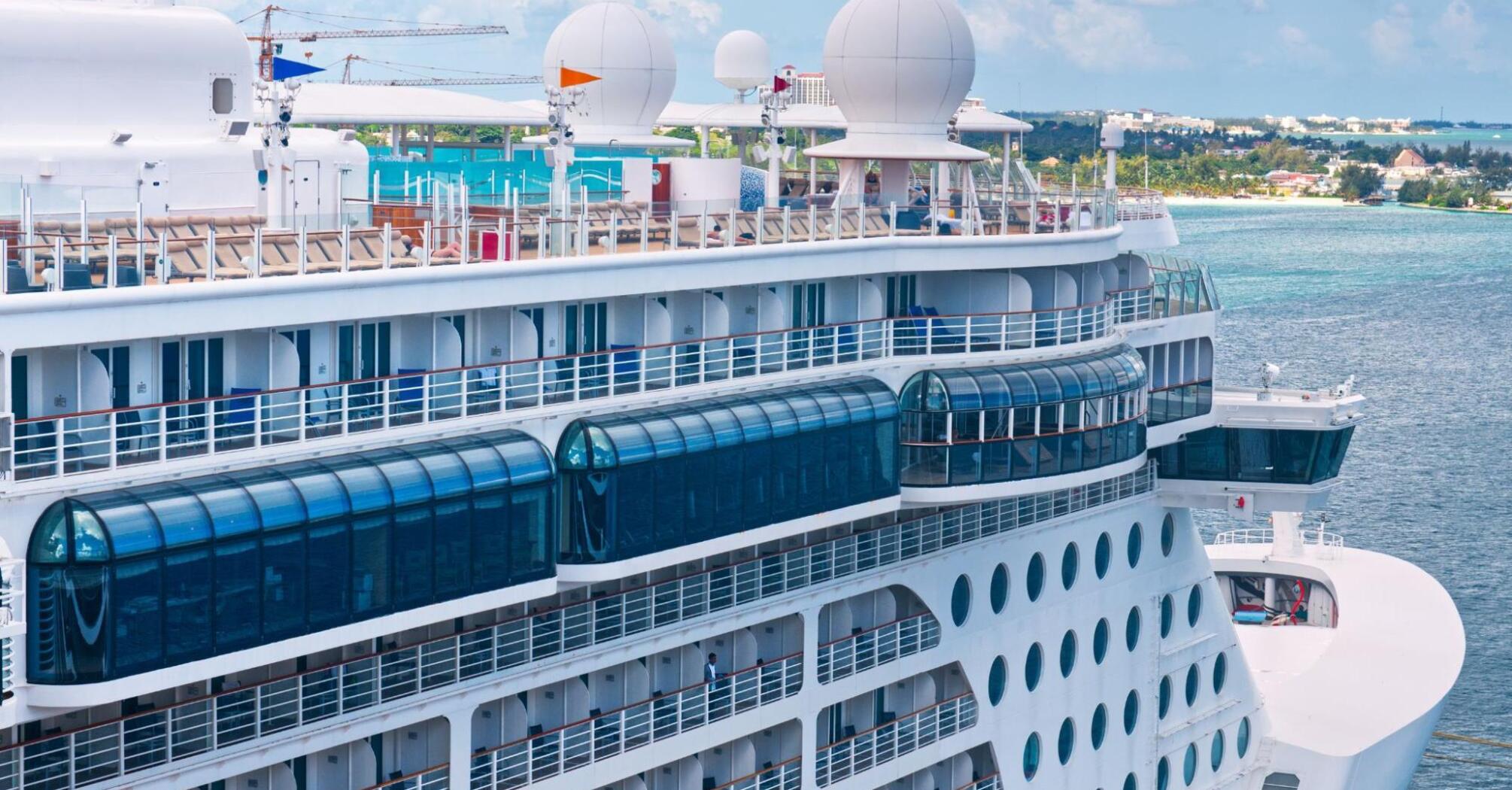 Luxury multi-story cruise ship