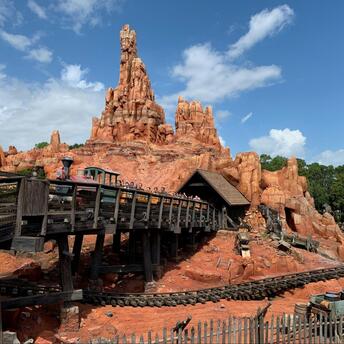 Roller coaster in the form of a steam locomotive