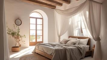 Bedroom in soft colors
