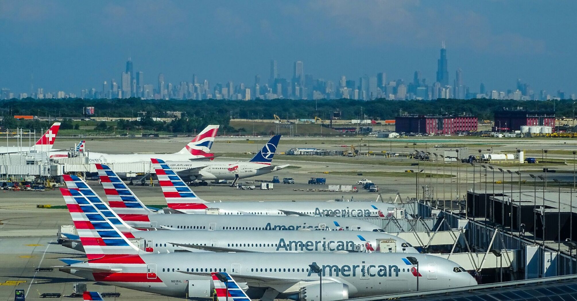 American Airlines airplanes on airport