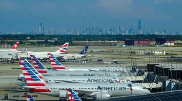 American Airlines airplanes on airport