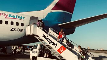 Boarding a plane