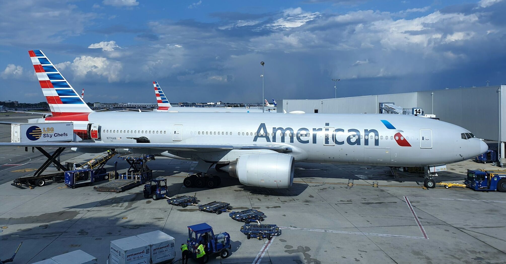 American Airlines aircraft parked at the airport