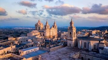 St. Paul Cathedral in medieval city Mdina, Malta