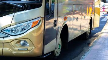 Close-up of a bus
