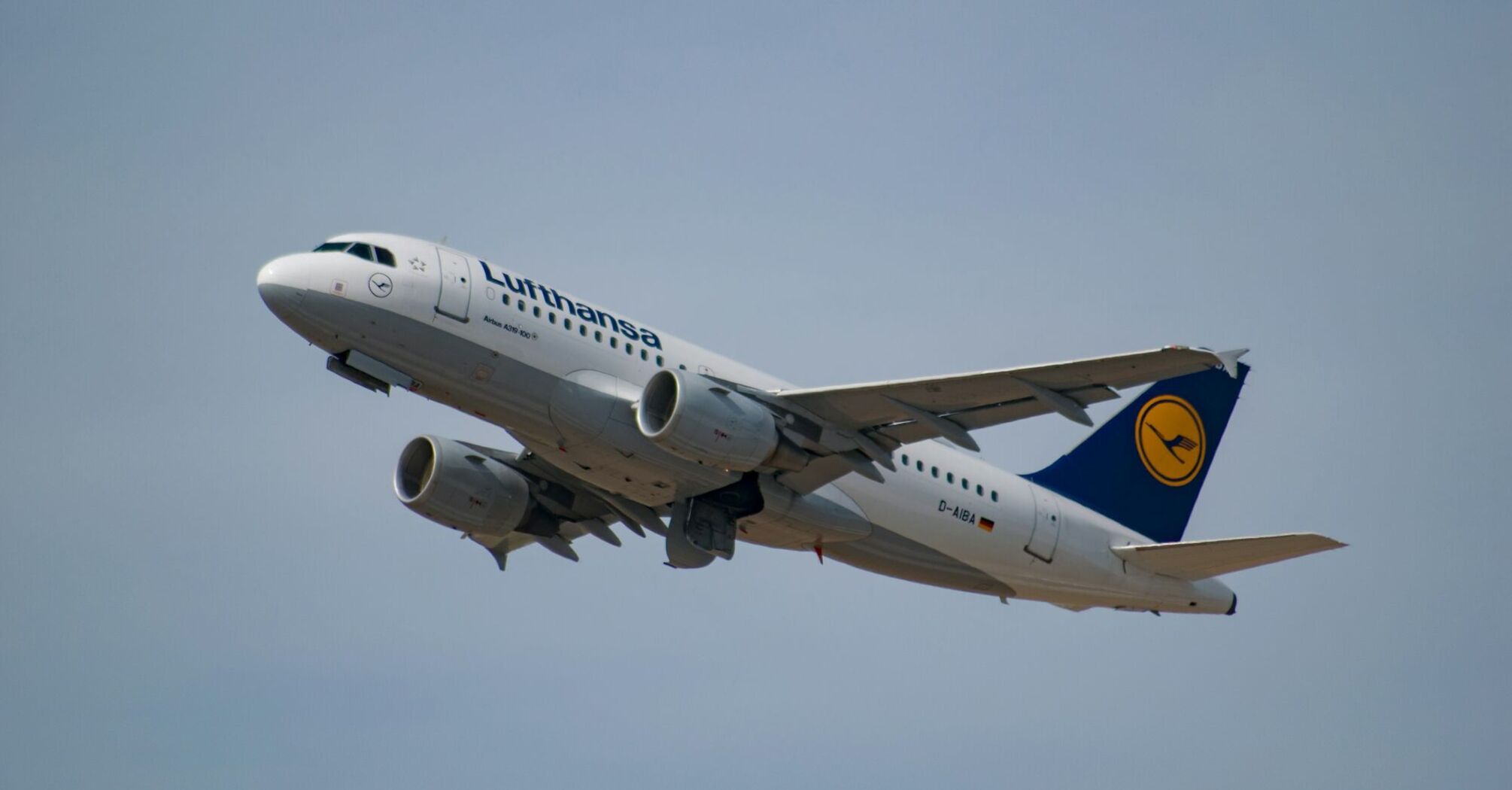 Lufthansa airplane taking off