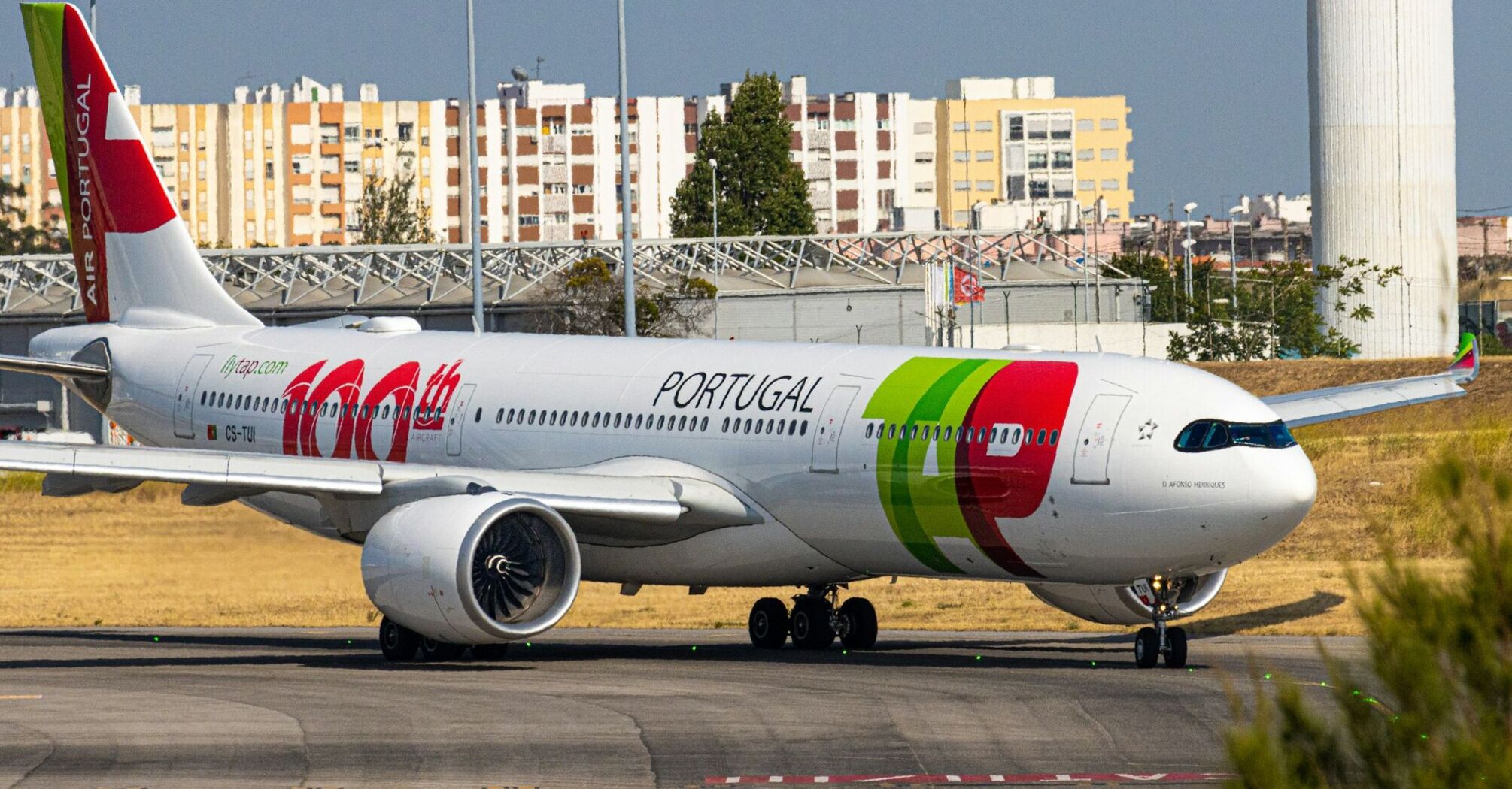 TAP Air Portugal airplane on runway