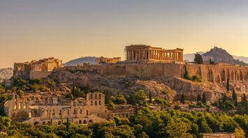 View of the Acropolis in Athens, Greece