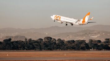 GOL Airlines airplane taking off from the runway