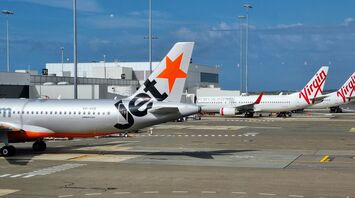 airplanes parked at airport