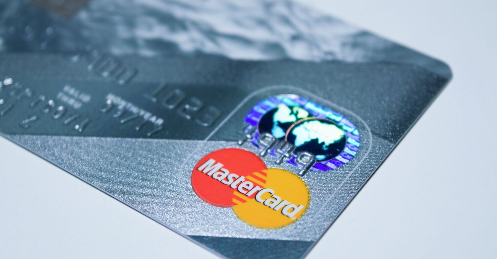 Mastercard credit card close-up