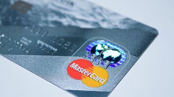 Mastercard credit card close-up