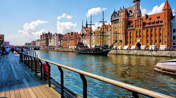 The old port in the city center of Gdansk