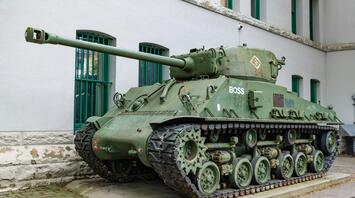 Sherman Tank display on the street