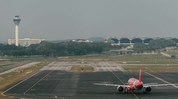 AirAsia aircraft on the runway